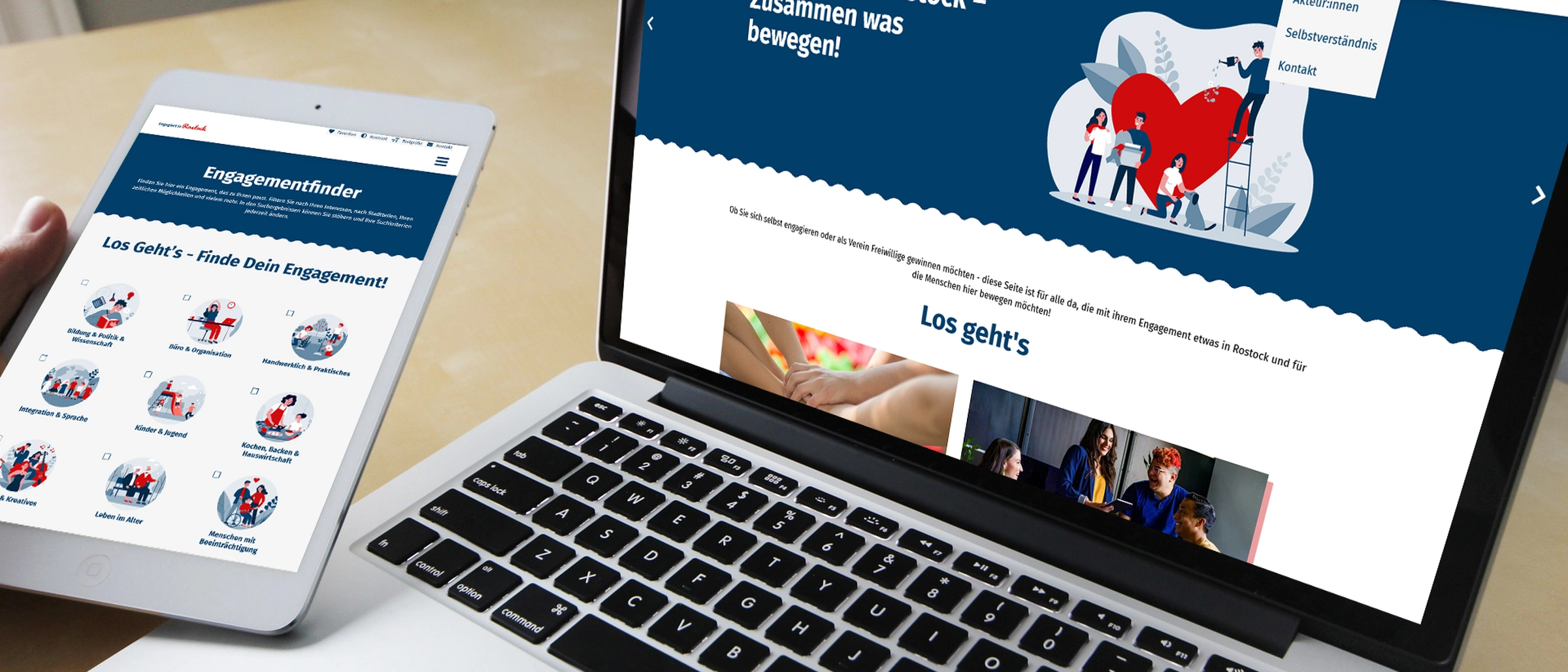 Screenshot Engagiert in Rostock